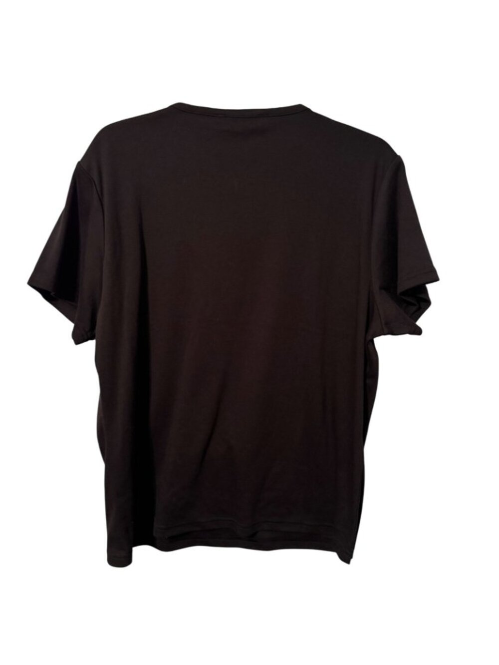 Once & Again Womens Black V-Neck Floral Embroidered T-Shirt Sz L Cotton/Polyeste - Picture 12 of 12